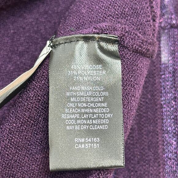 NWT JH Jessica Howard Purple Mesh Striped Trim Sweater Dress Womens Size XL NEW - Picture 11 of 12